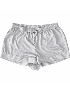 Victoria’s Secret Y2K Satin Sleep Shorts Large Silver Gray Silky Lounge Pajama